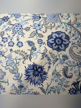 Vent Du Sud Blue and White French Tablecloth Teflon Coated Rectangular 92" x 58"
